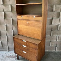 Mid Century Modern Cabinet / Desk/ Hutch 