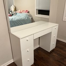 White Vanity Desk 