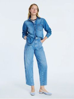 Free Assembly Women's Cropped Carpenter Barrel Jeans, 27" sz 10