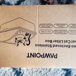 Stainless Steel XL Litterbox w/Scoop and Mat. NEW