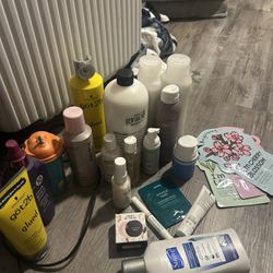 hair, body, makeup, nail products 