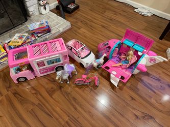 Barbie house and toys