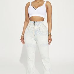 Fashion Nova High Waist Corset Jeans 
