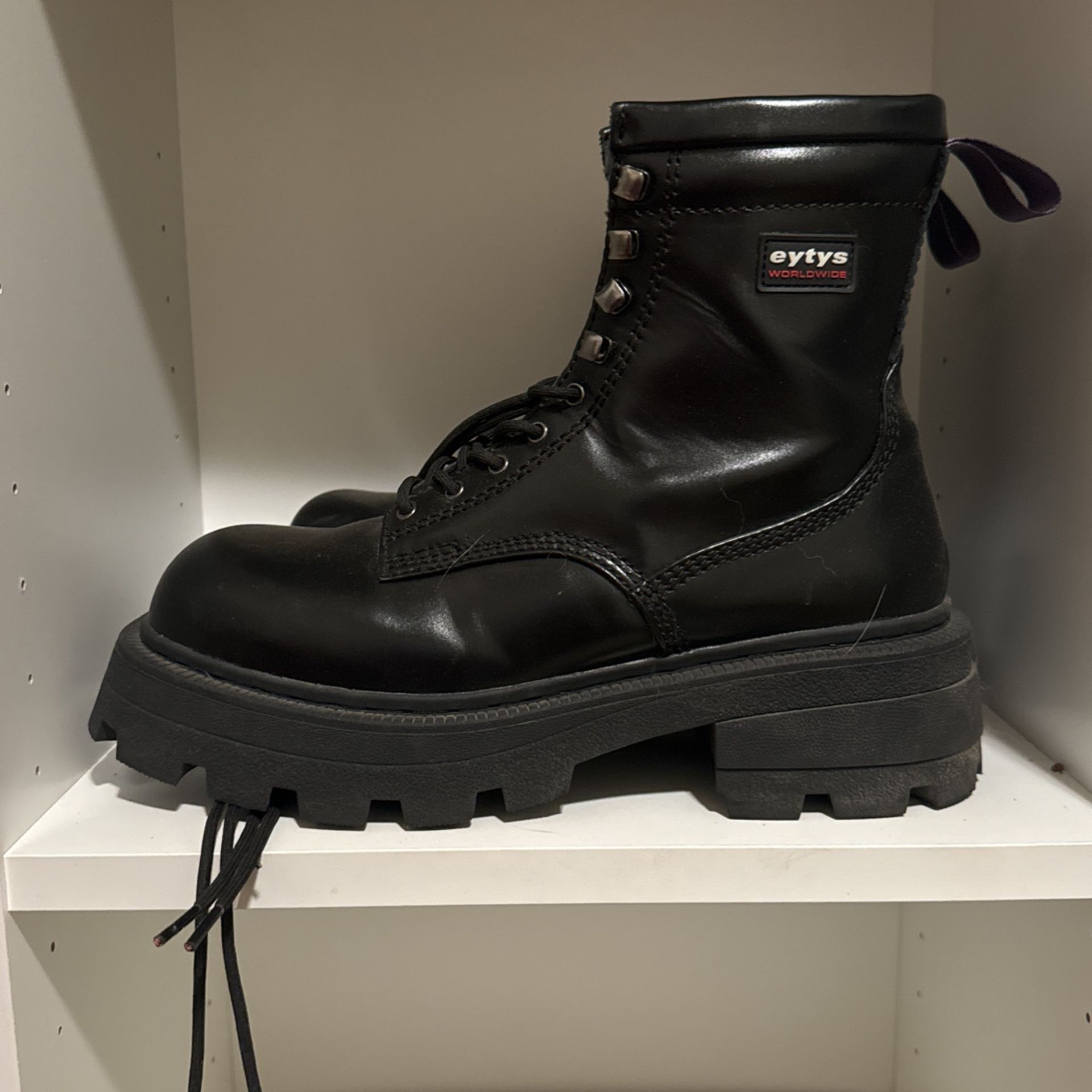 etys black michigan boots size 42