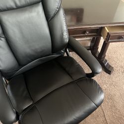 Solid Desk And Faux Chair Great Condition 