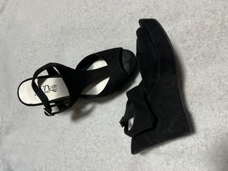 Black Wedge Heels