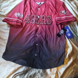 SUPER RARE SF SAN FRANCISCO 49ERS Button Up Men's L Jersey