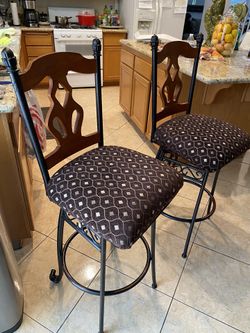 Metal And Wood Bar Stool