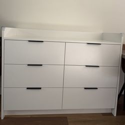 6-Drawer Double Dresser in White