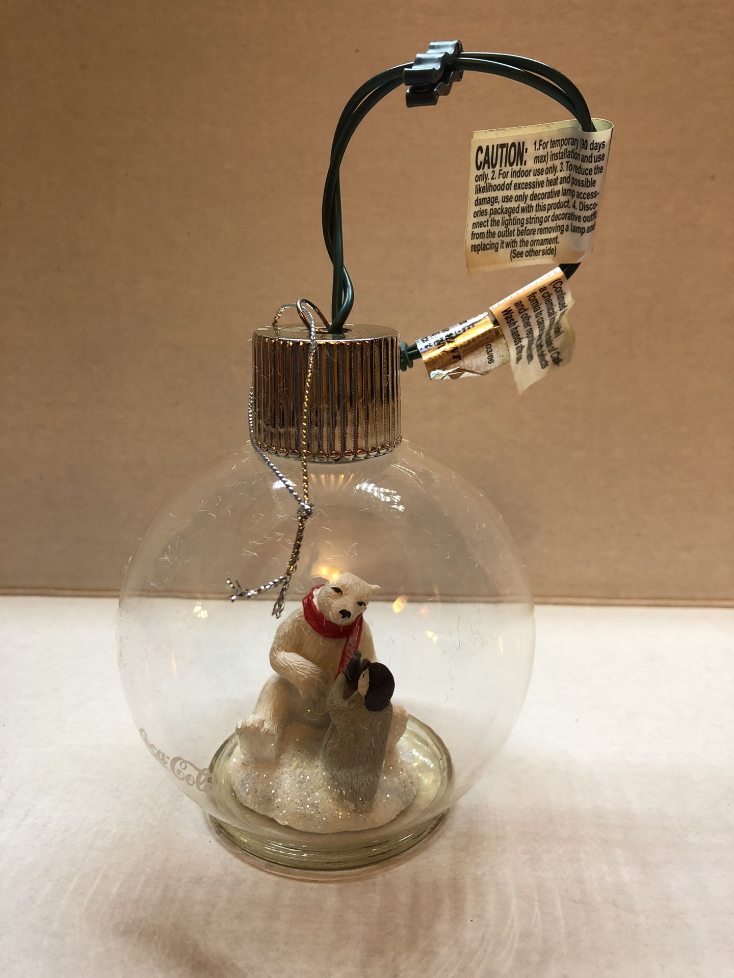 Coca Cola Bear And Penguin Ornament