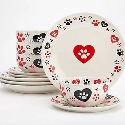 Temp-tations Seasonal 12-Piece Essential Dinnerware Set   * Includes four dinner plates, four salad plates, and four 18-oz bowls * Seasonal pattern * 