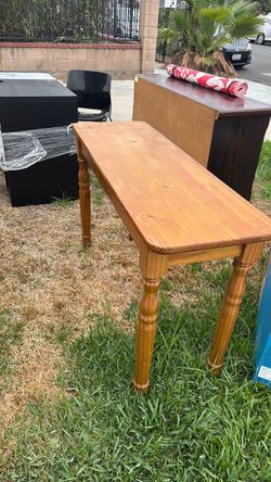 Real wood console table