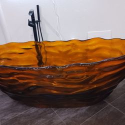 67" Resin Freestanding Bathtub 