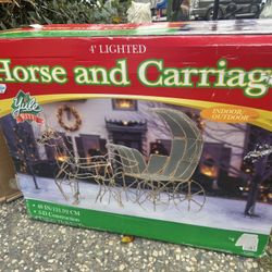 New In Box Horse And Carriage 