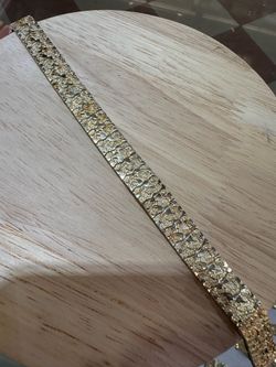 14k Gold Nugget Bracelet