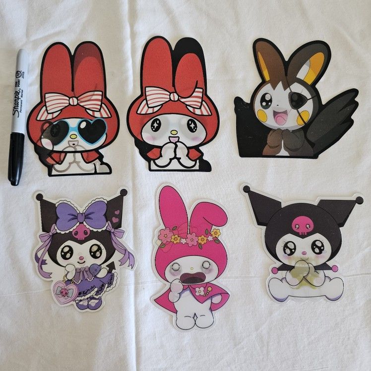 My Melody & Kuromi 3D Hard Stickers (Price For Each)