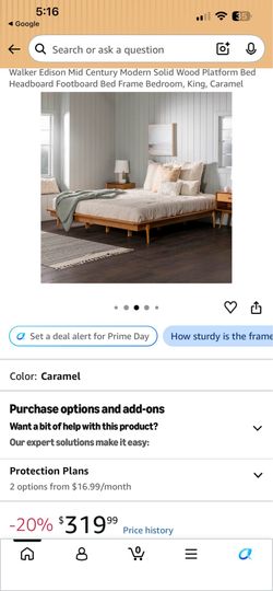 MCM bed frame (king)