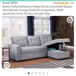 Couch Bed Futon with Extra Storage 