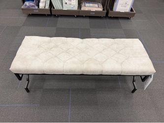 Black chrome accent bench