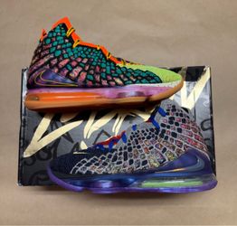 Nike Air Lebron 17 What The Men’s size 9.5 Basketball shoes Rare NDS!