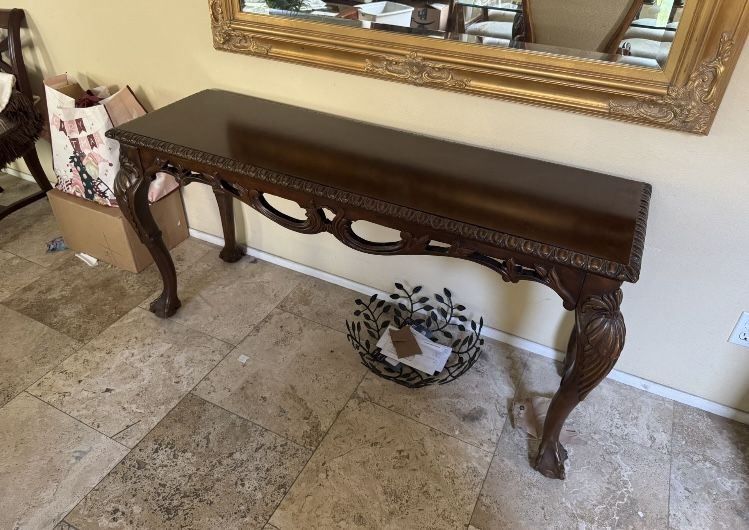 Console Table Vintage Mid Century Wooden Furniture