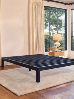 Purple Queen Metal Platform Bed Frame