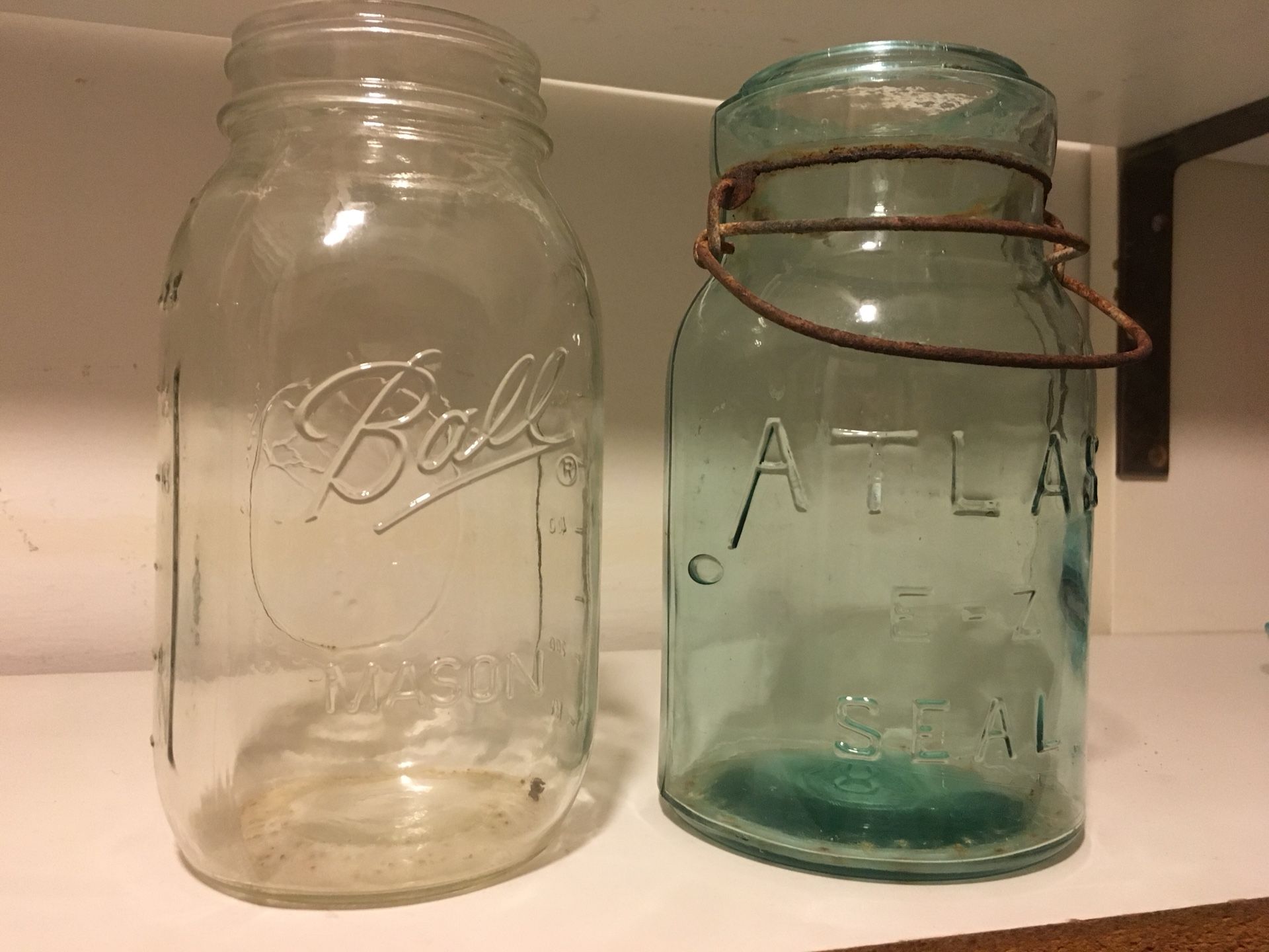 25 assorted blue/white mason jars