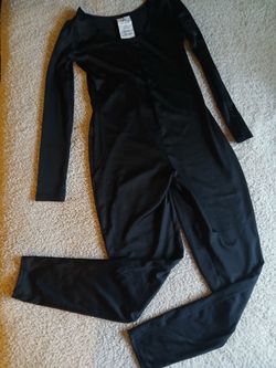 Halloween black long sleeve jumpsuit Women's medium 8/10
