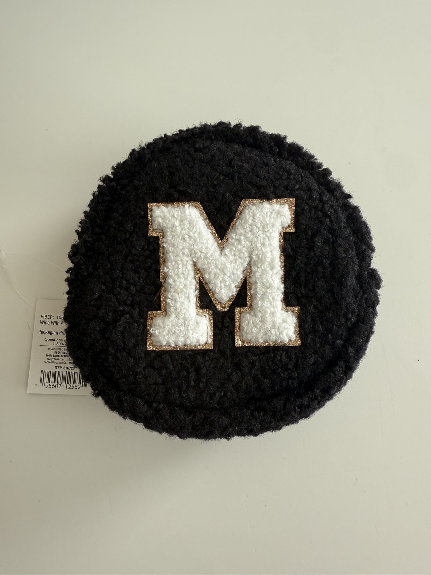 Letter M Monogram Bag Zippered Travel Makeup Snacks NEW fun gift!