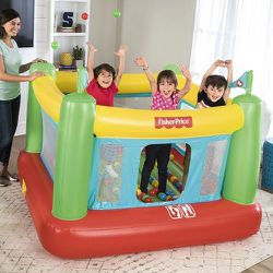 FISHER PRICE INDOOR BOUNCE HOUSE WITH BUILT IN PUMP