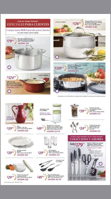 Los especiales de Princess House de este mes anímese a ser su demostración! Hermosas cacerolas grandes y en especial plan de pagos disponibles.. laya