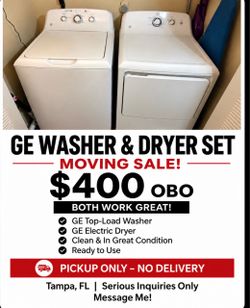 GE Washer + Dryer Set - $400 OBO