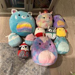 11 Pack Of Squishmallows In Al Different Sizes