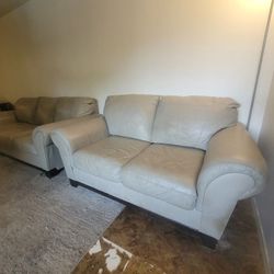 Leather Couch and Love seat