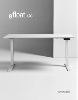 Humanscale eFloat Go Standing Desk (60in X 30in): PICK UP ONLY