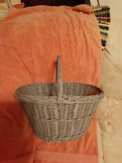 Large Grey Whicker Basket 