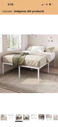 Metal bed frame size full