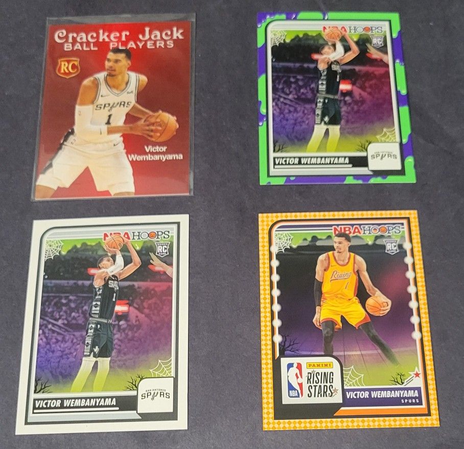 Victor Wembanyama 8 Rookie Basketball Trading Card Bundle