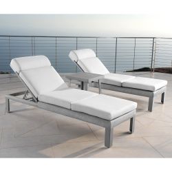 Modern Sling Outdoor Chaise Lounge Chair, Set of 2