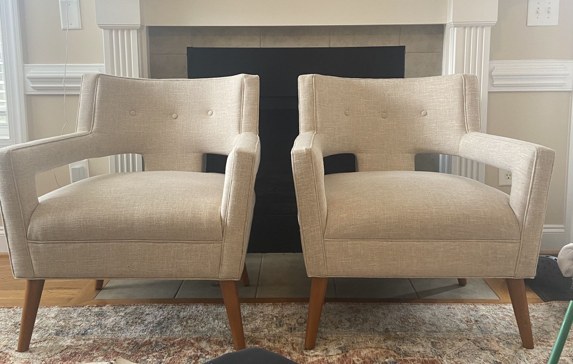 Set Of Two Armchairs 