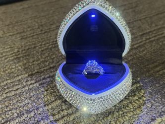 Three-Ring Wedding Ring /Engagement Ring Set
