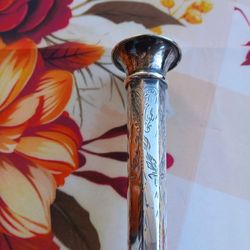 Vintage Sterling Silver Art Deco  Nouveau Trumpet Bud Vase