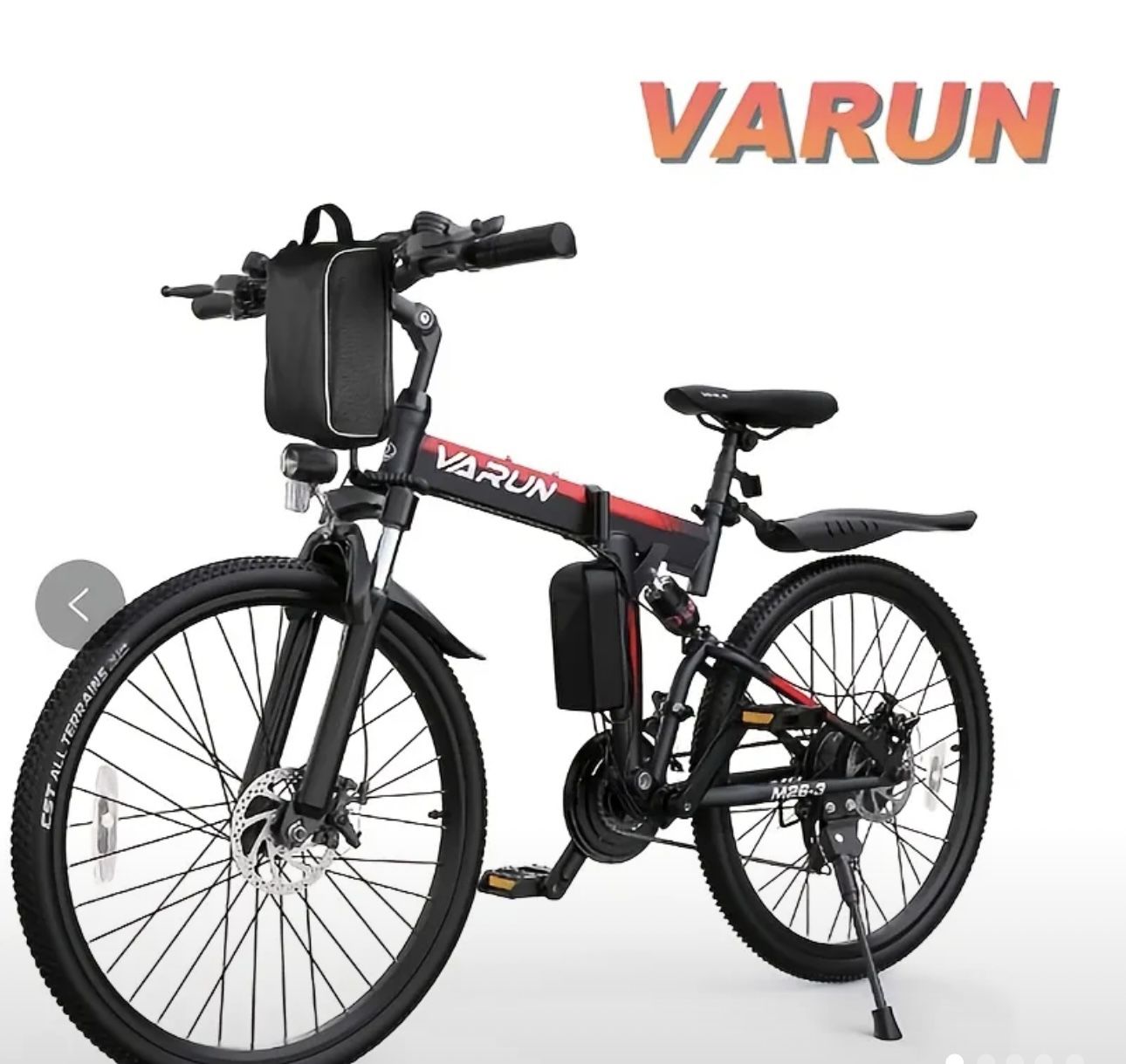 500W Electric Bike - 26-inch Folding Electric Mountain Bike with 48V Removable Battery, 21-Speed Shi