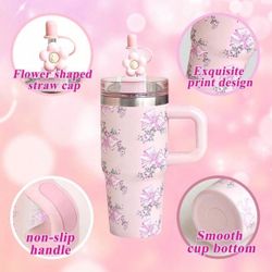 1pc 14oz Coffee Cup, Double Wall Vacuum Insulated Tumbler With Straw, 304 Stainless Steel Thermal Mug, Great For Car, Beach Or Outdoor Adventure