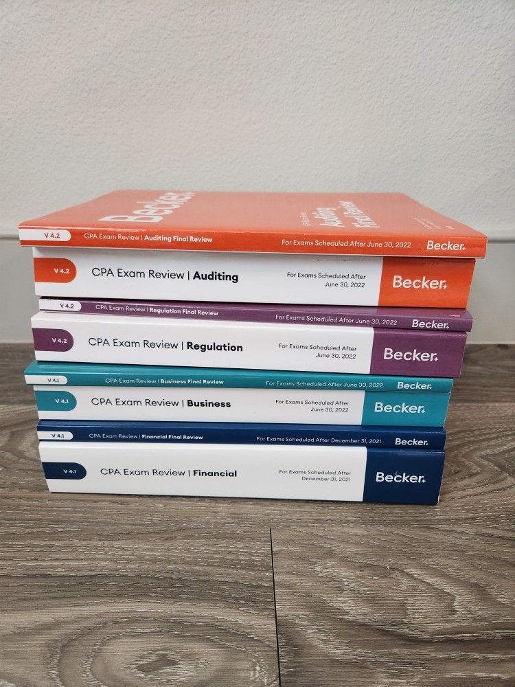 CPA Exam Becker Test Prep Textbooks
