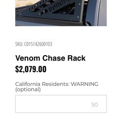 Addictive Desert Design Venom Chase Rack for Ford Raptor