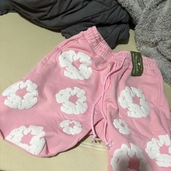 Denim Tears The Cotton Wreath Shorts Pink