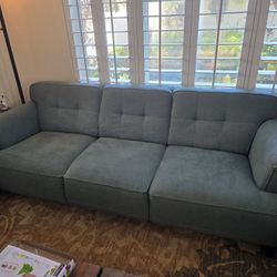 3 Seat and 2 Seat Teal Couches