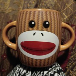 Sock Monkey Cup And Spoon Rest