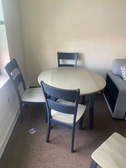 Dining room table and chair